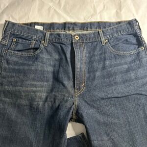 Levis Strauss Mens Jeans Size 42x32 Blue Denim 569 Loose Fit Straight Leg Baggy